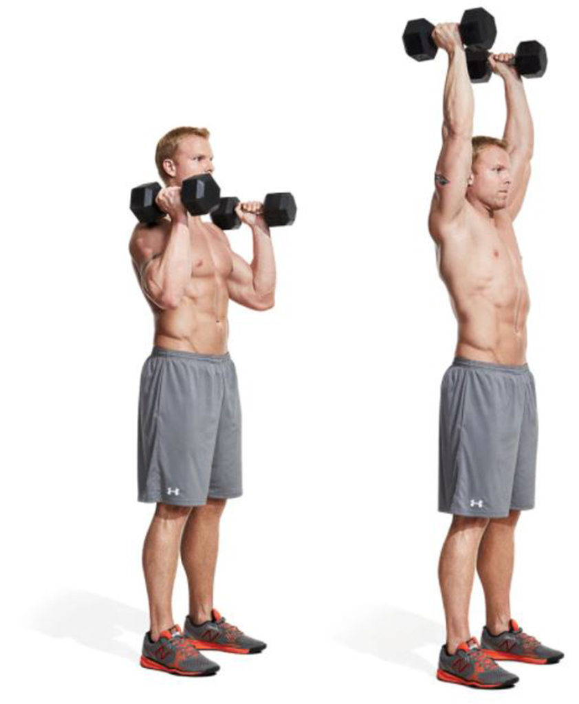 Dumbbell Neutral Gip Over head Press